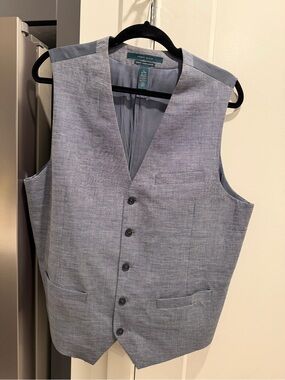 Perry Ellis Light Blue Blazer Vest